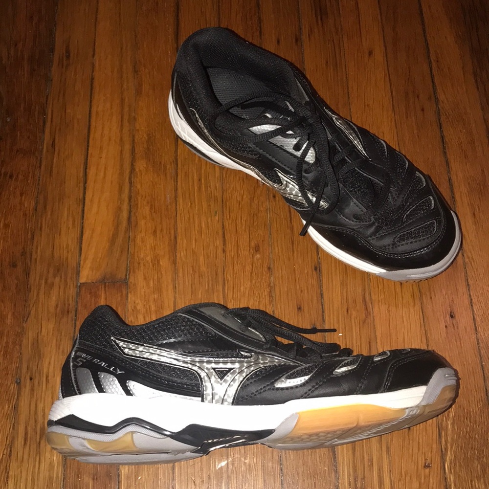 Mizuno Wave Rally 5 Shoes 8 Black Silver